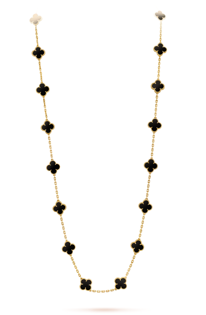 20 Motif Clover Necklace- Available in Black, White and Gold Clovers