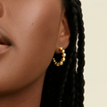 Beaded Hoops - Available in Gold and Silver