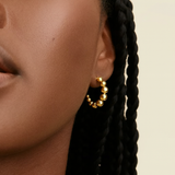 Beaded Hoops - Available in Gold and Silver