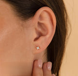 Bloom Studs- Clear and Black