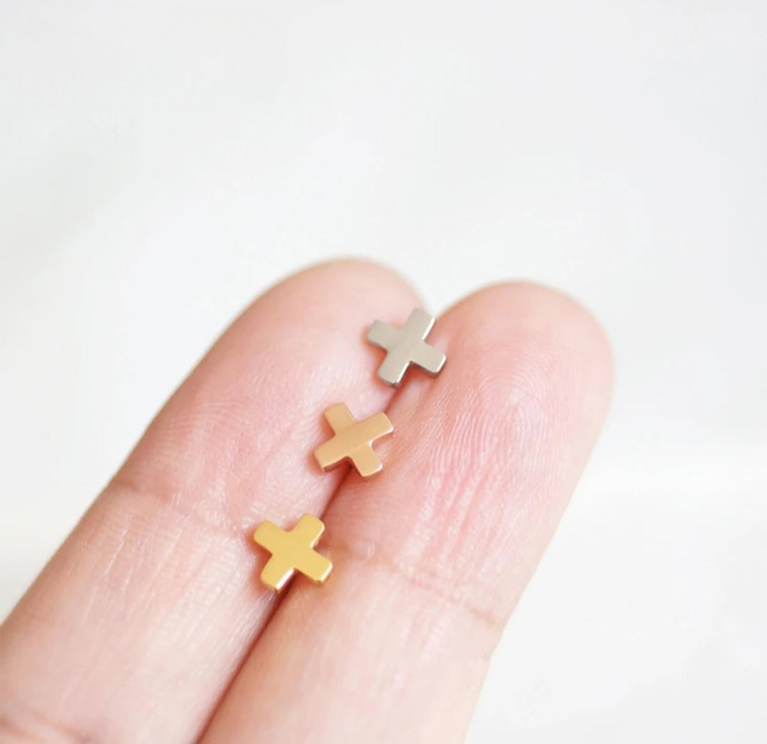 Criss-Cross Studs- Available in Gold and Silver