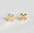 Criss-Cross Studs- Available in Gold and Silver