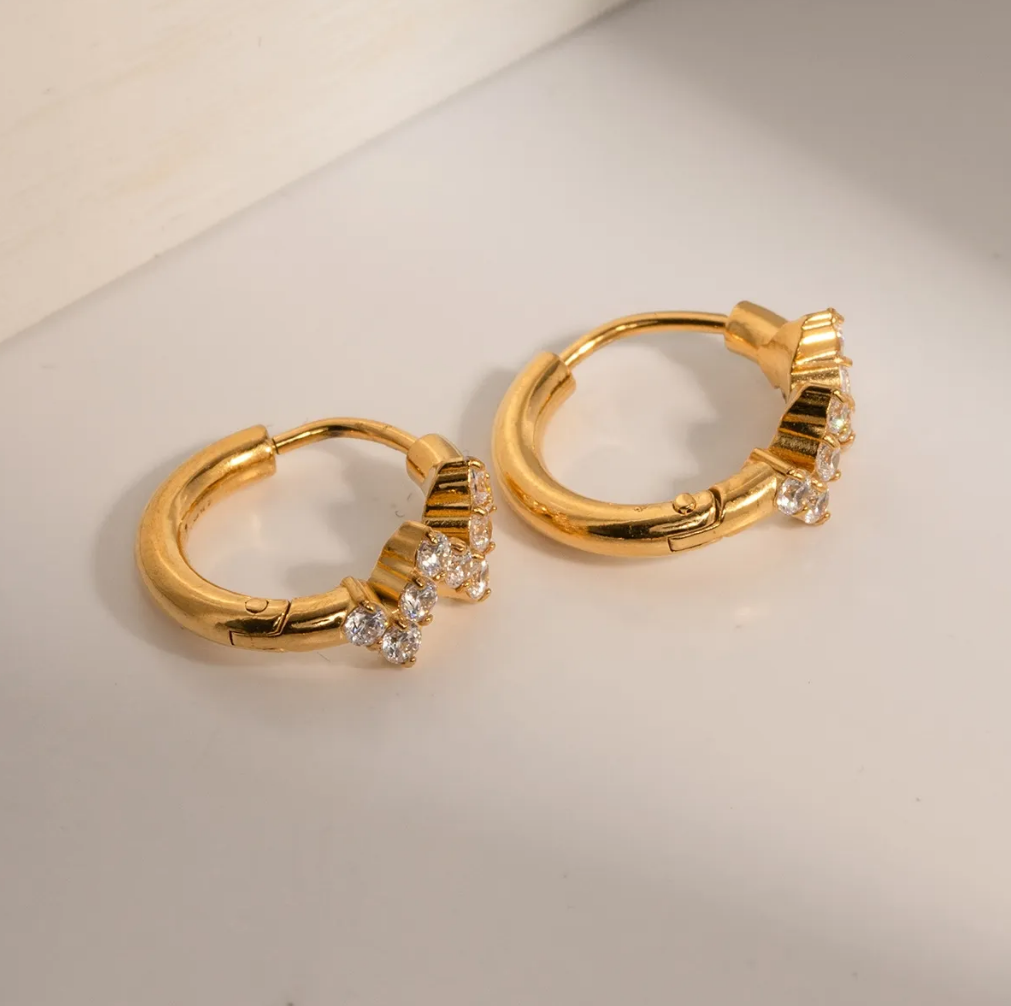 Cubic Zirconia Huggies