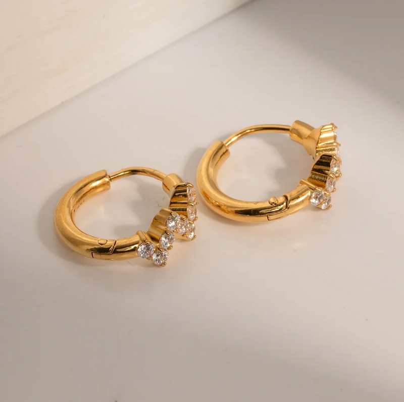 Cubic Zirconia Huggies