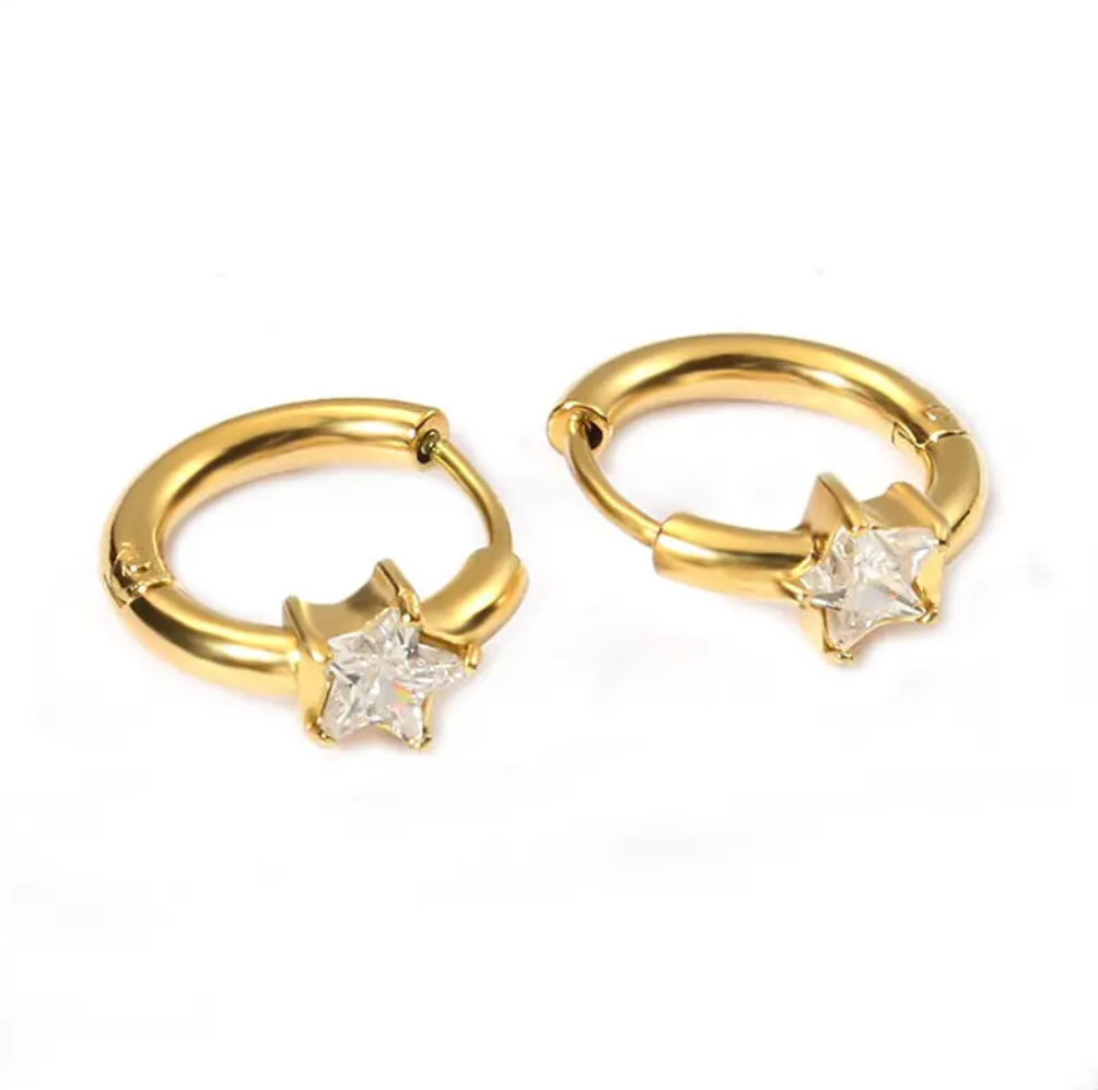 Cubic Zirconia Huggies
