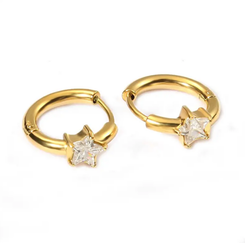 Cubic Zirconia Huggies