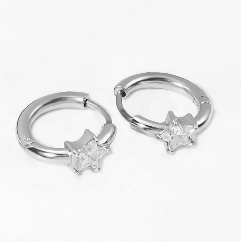 Cubic Zirconia Huggies