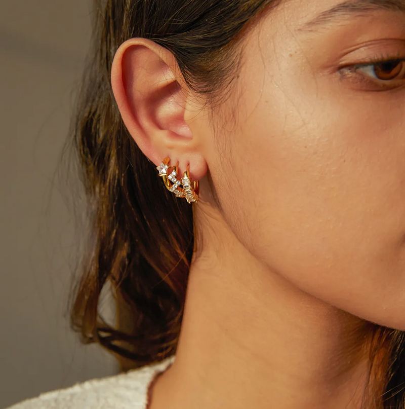 Cubic Zirconia Huggies