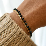 Black Beaded Bracelet