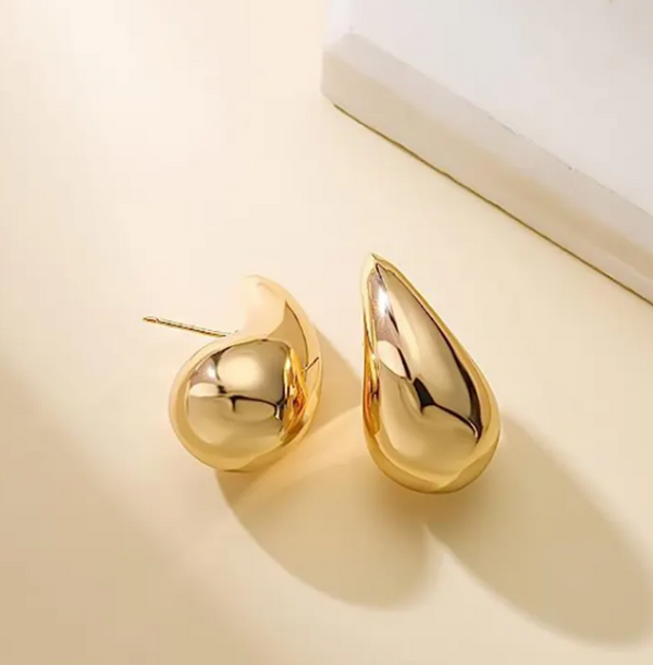 Drop Stud Earrings- Gold & Silver