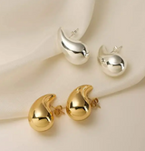 Drop Stud Earrings- Gold & Silver