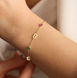 Customised Sideways Initial Bracelet