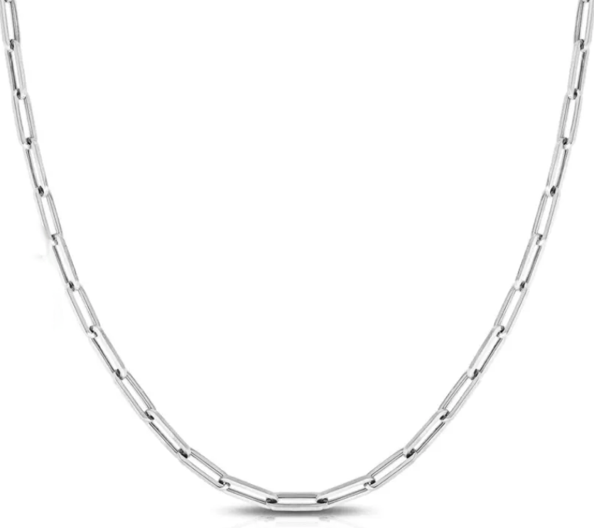Large Link Paper Clip Necklace- Available in Gold, Rose Gold and Silver