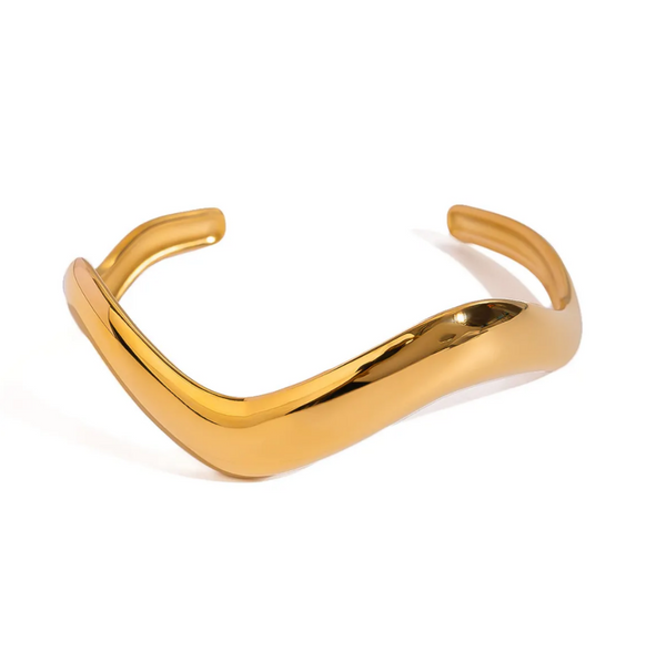 Bold Wave Cuff Bracelet