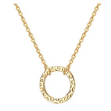 Hammered Circle Pendant Necklace- Available in gold, silver and rose gold