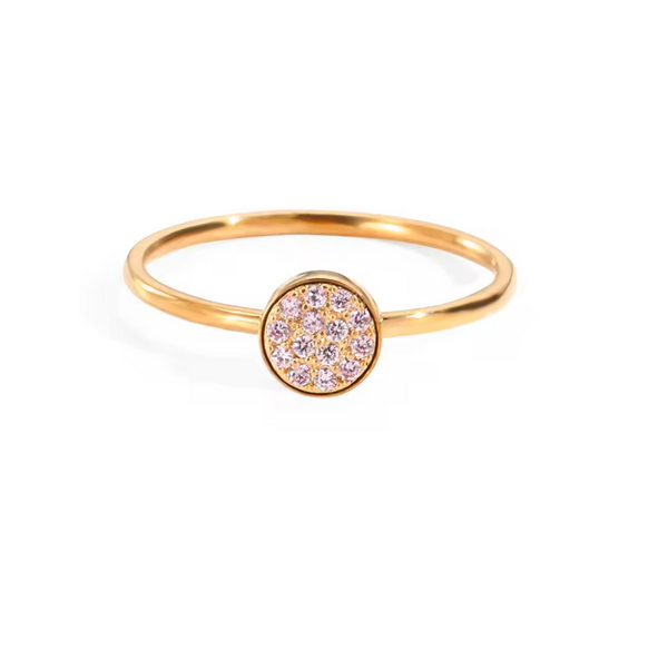 Birthstone Disc Ring