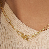 Toggle Clasp Paper Clip Necklace