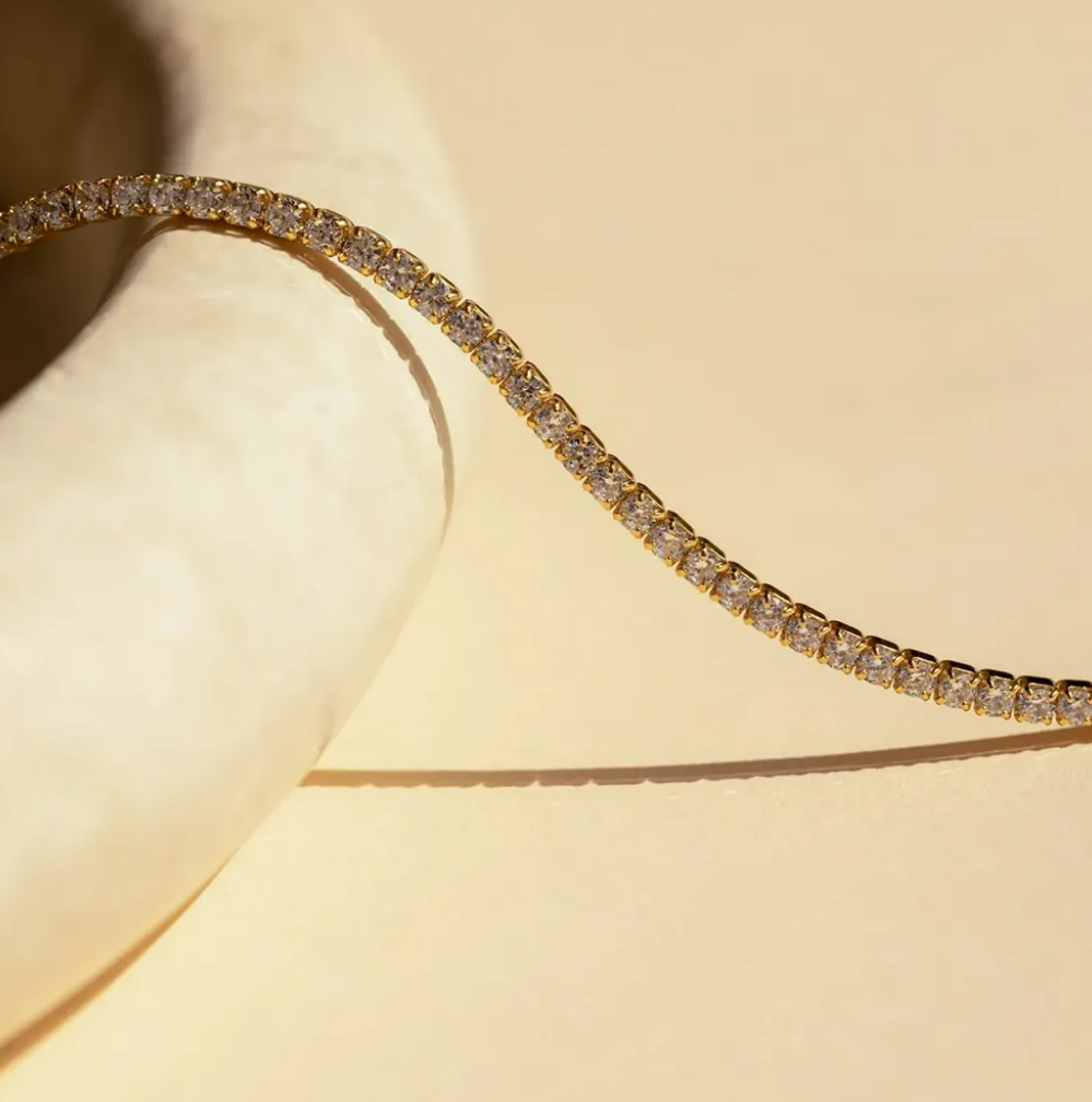 Thin Cubic Necklace-Gold and Silver
