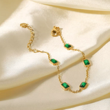 Emerald Charm Bracelet