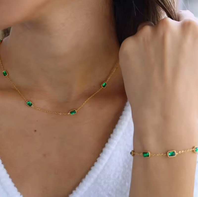 Emerald Charm Necklace