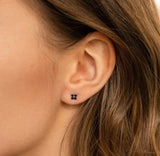 Bloom Studs- Clear and Black