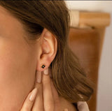 Bloom Studs- Clear and Black