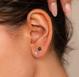 Bloom Studs- Clear and Black
