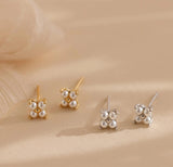 Bloom Pearl Studs- Available in Gold and Silver