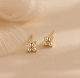 Bloom Pearl Studs- Available in Gold and Silver