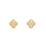 Stud Clover Earrings- Available in Black, White and Gold Clovers