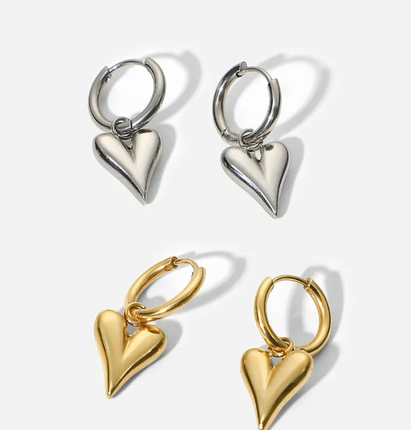 Heart Charm Earrings