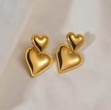 Double Heart Earrings