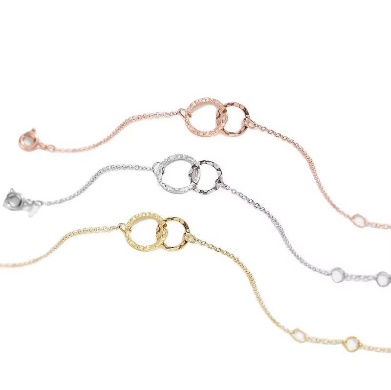 Interlinked Loop Bracelet- Available in Gold, Rose Gold and Silver