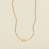 Paper Clip Chain with Clip Clasp Necklace