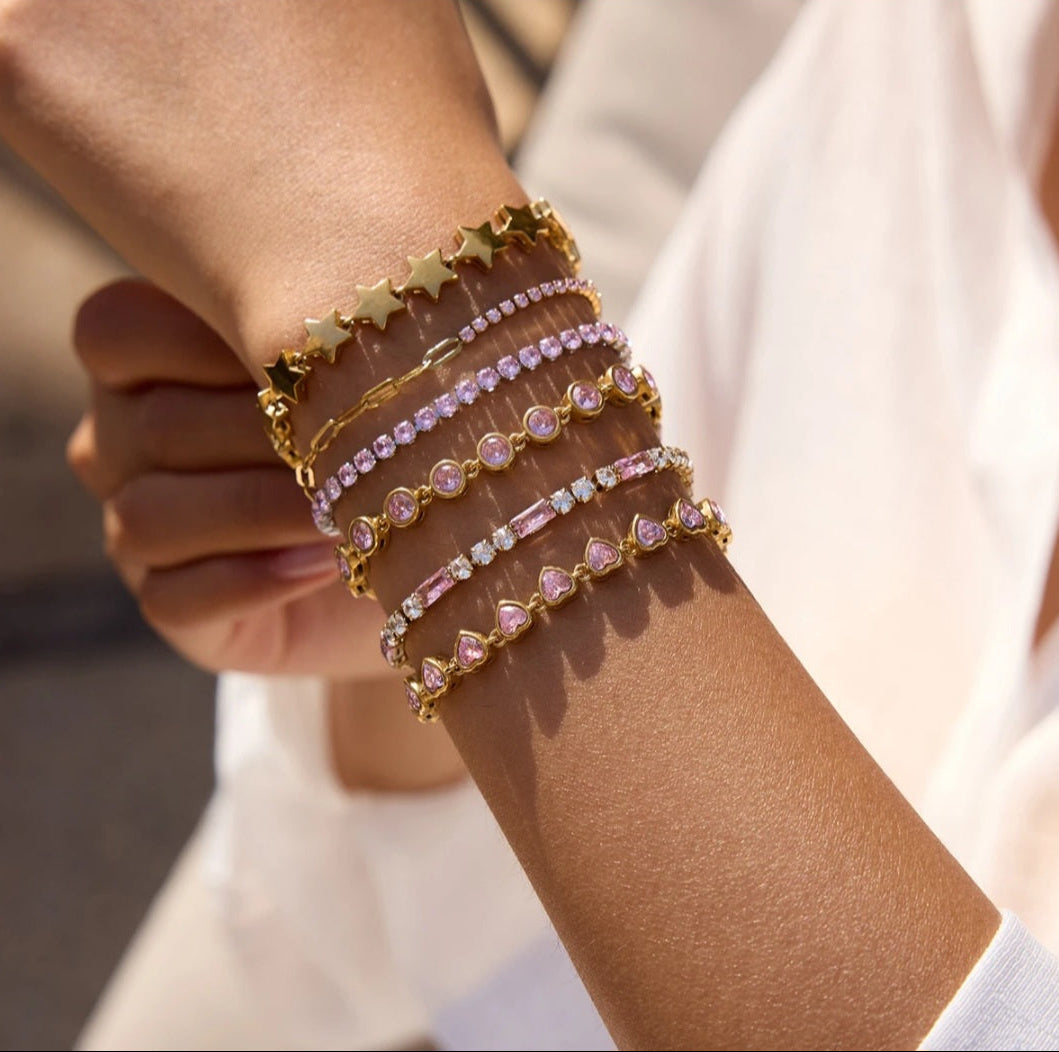 Bezel Tennis Bracelet- Available in multiple styles