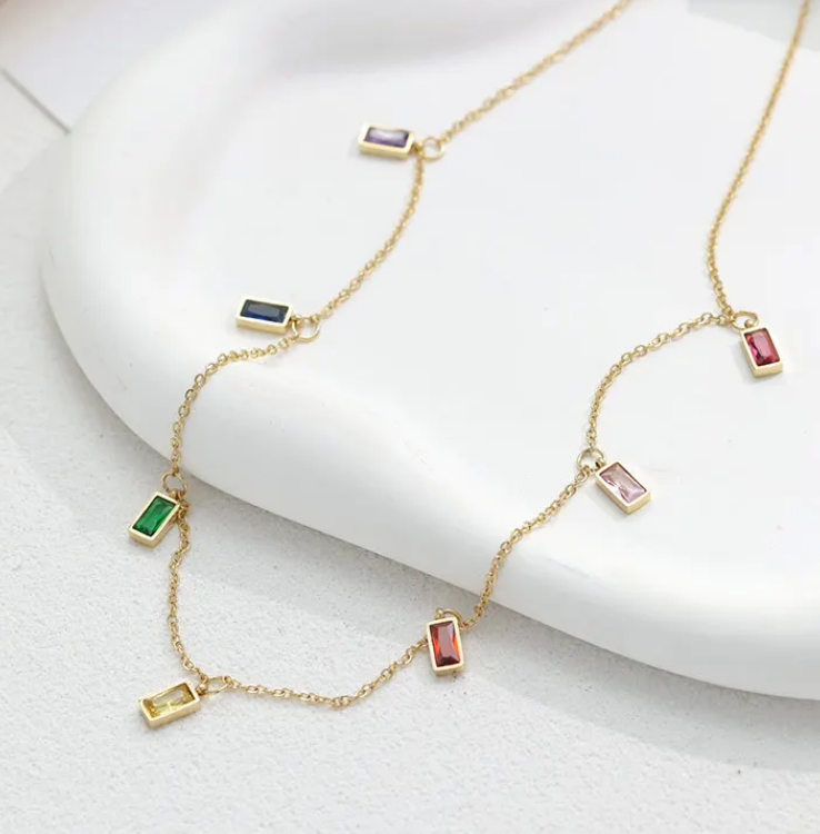 Rainbow Charm Necklace