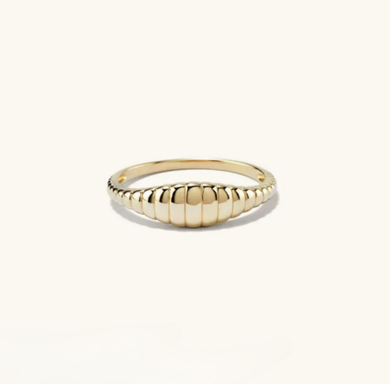 Croissant Ring- Gold and Silver