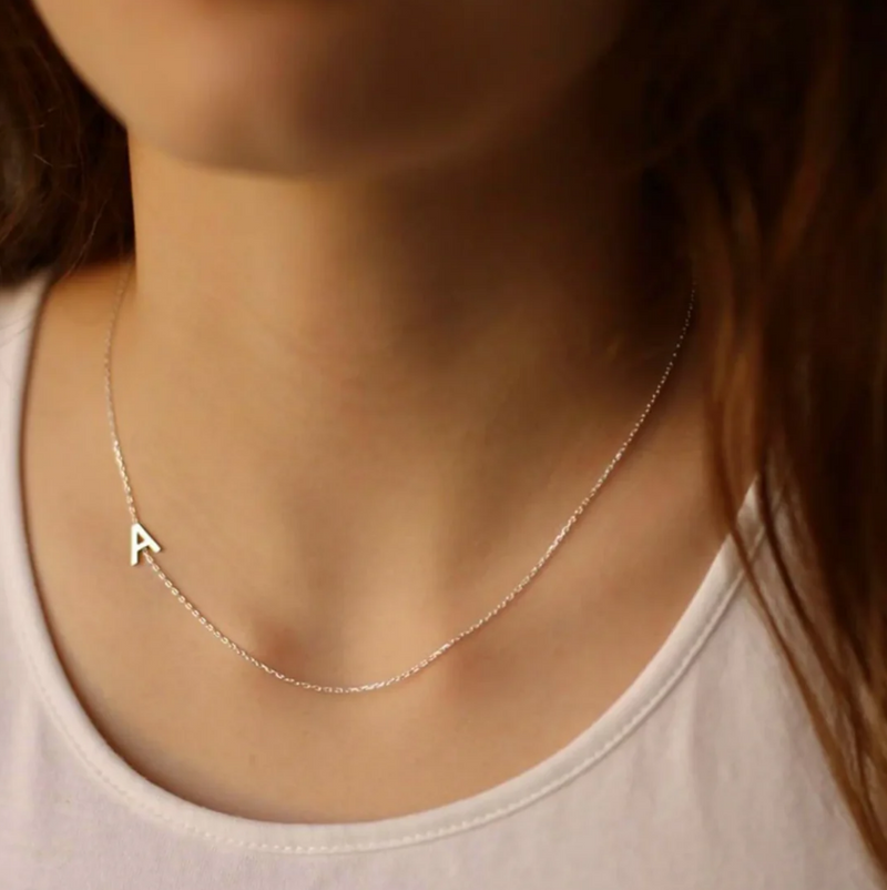 Customised Sideways Initial Necklace