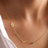 Customised Sideways Initial Necklace