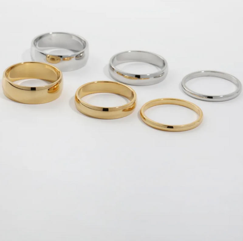 Flat Gold Band Ring