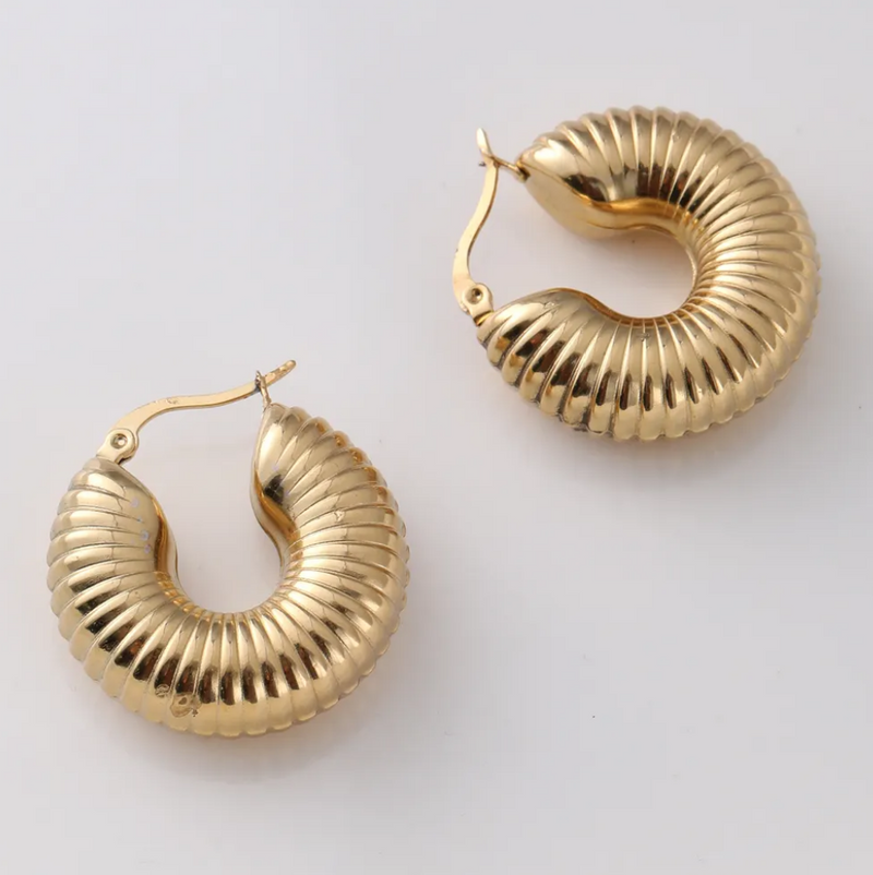 Bold Textured Hoops