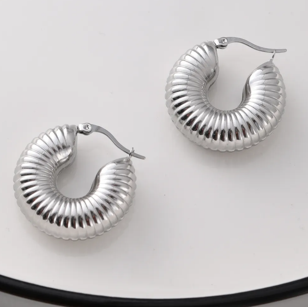 Bold Textured Hoops
