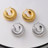 Bold Textured Hoops