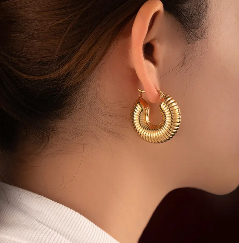 Bold Textured Hoops