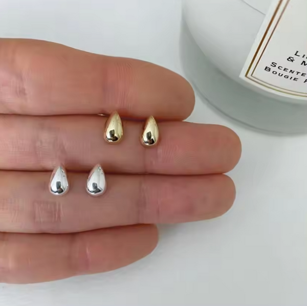 Tiny Drop Studs- Gold and Silver