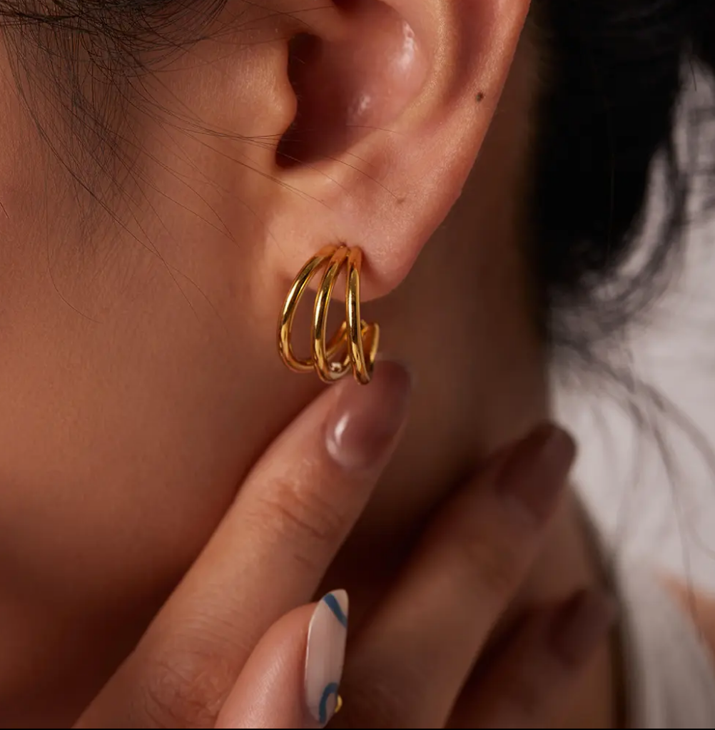 Triple Hoop Earrings