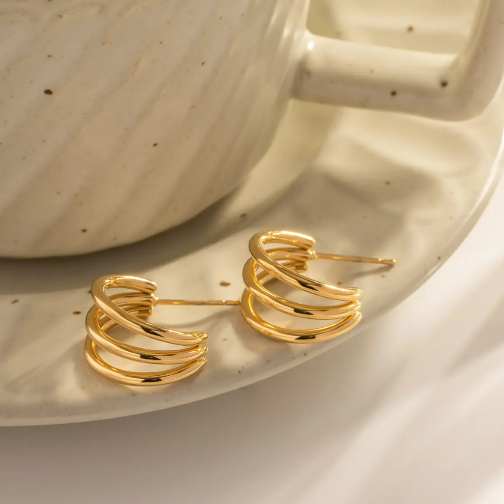 Triple Hoop Earrings