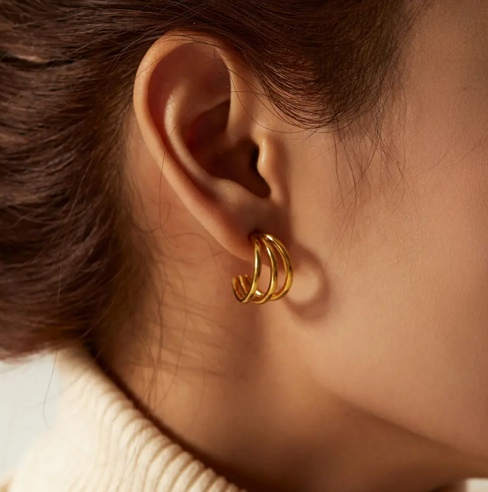 Triple Hoop Earrings