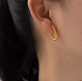 Oval Twisted Hoops