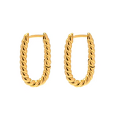 Oval Twisted Hoops